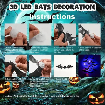🦇💡3D Bat Light LED Decoration