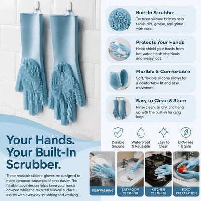 Silicone Kitchen Gloves For Home & Pet Care