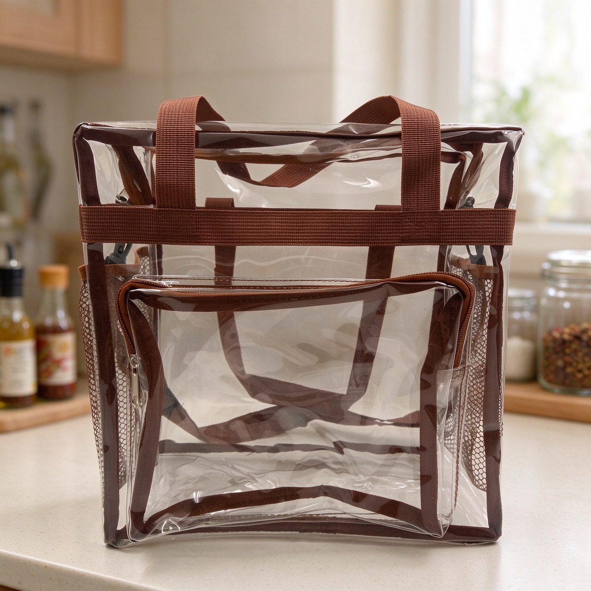 👛Transparent large capacity handbag
