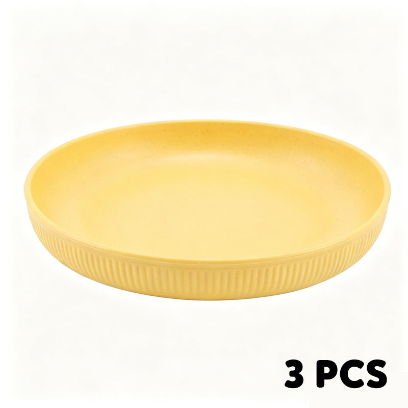 🍽️ Never Worry About Broken Dishes Again! Unbreakable Wheat Straw Dinner Plates 🌾✨
