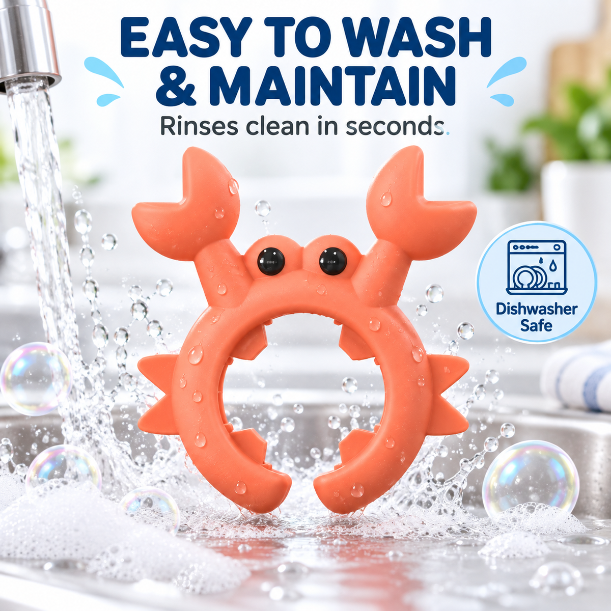 🦀2 Pcs Crab-shaped silicone spatula holder - suitable for pots, ladles, and spatulas