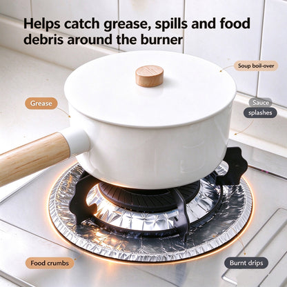 Disposable Aluminum Foil Gas Stove Burner Protectors(20Pcs)