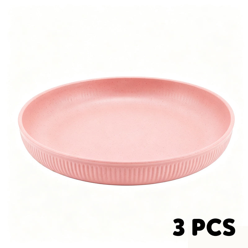 🍽️ Never Worry About Broken Dishes Again! Unbreakable Wheat Straw Dinner Plates 🌾✨