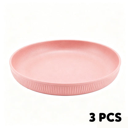 🍽️ Never Worry About Broken Dishes Again! Unbreakable Wheat Straw Dinner Plates 🌾✨