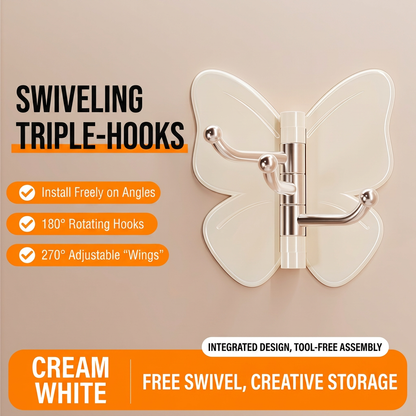 🦋4 pieces of high-quality appearance butterfly hooks, firmly grasped, no need for drilling