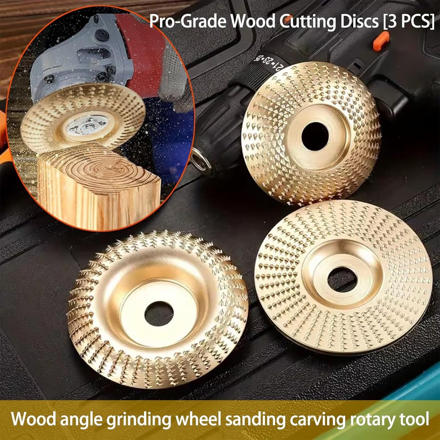 🎉Limited Edition $14.99, Only 100 Sets Left! 🛠️3PCS Wood Carving Disc Set