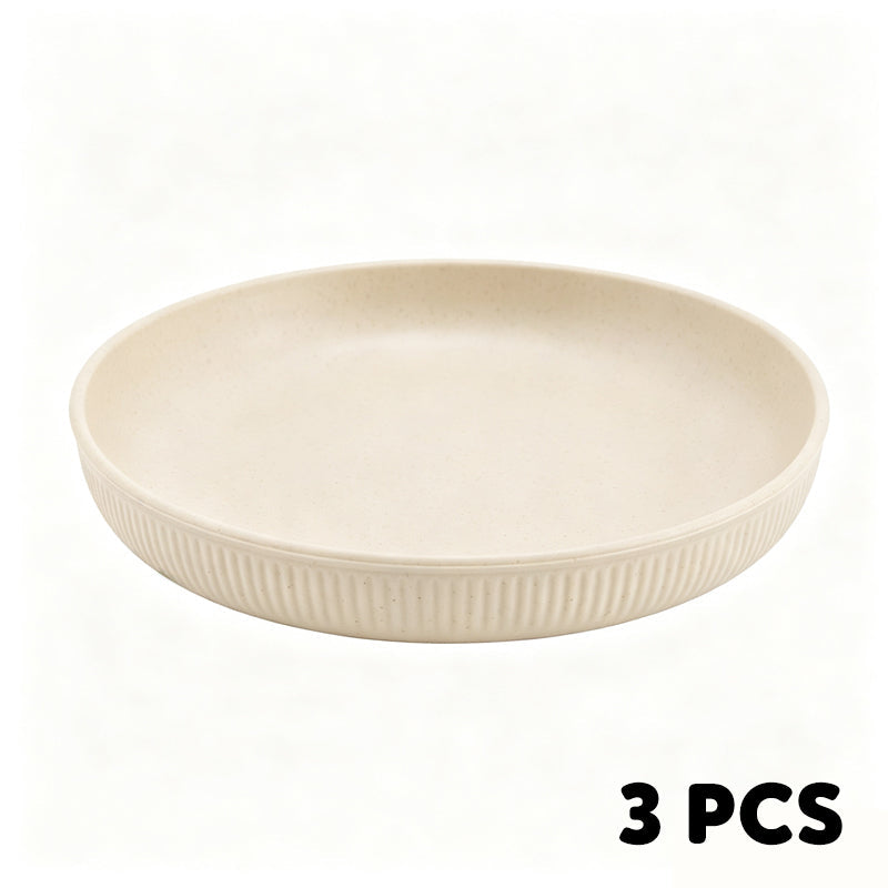🍽️ Never Worry About Broken Dishes Again! Unbreakable Wheat Straw Dinner Plates 🌾✨