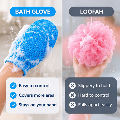 🚿Honeycomb mesh shower scrub gloves