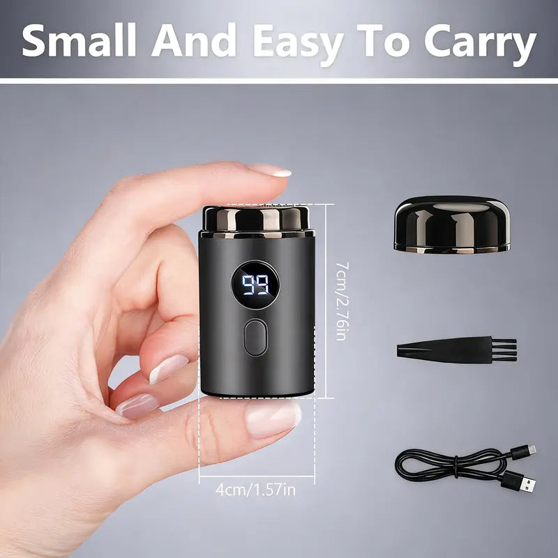 Mini Portable Electric Shaver Pocket-Size Razor With LED Display