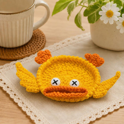 🦎Handmade Crochet Cartoon lizard Coaster