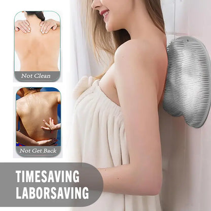 ✨ Silicone Shower Scrubber Mat with Wall-Mounted Suction Cups