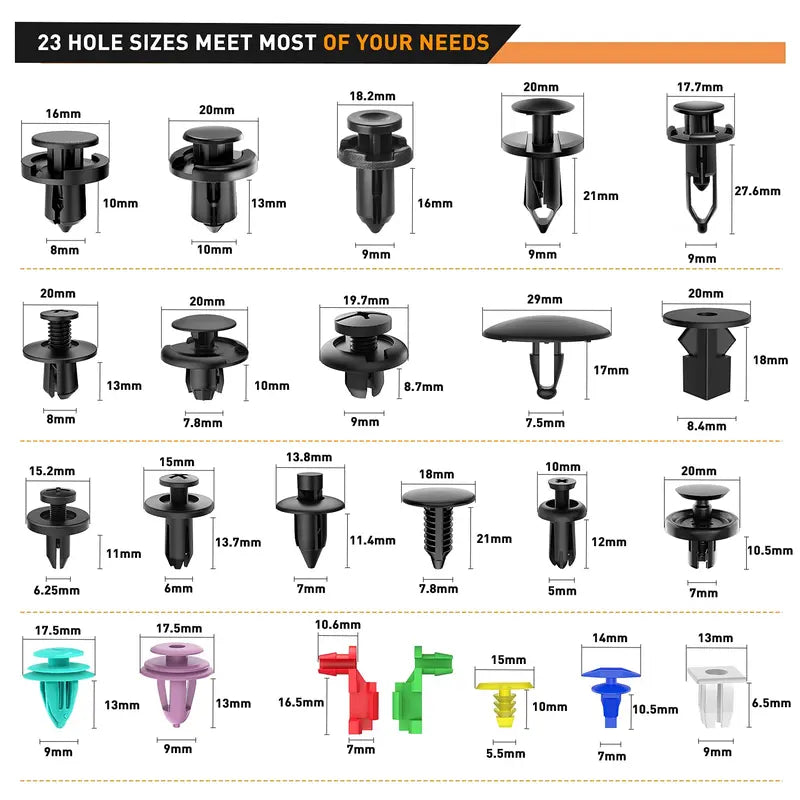 Plastic Car Clips Replacement Kit