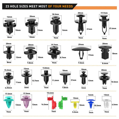 Plastic Car Clips Replacement Kit