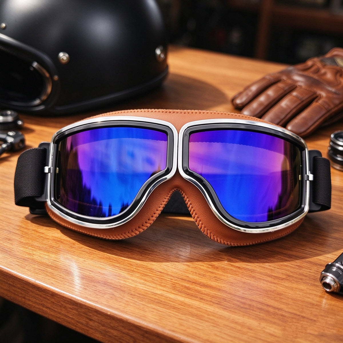 Vintage Windproof Motorcycle Riding Goggles