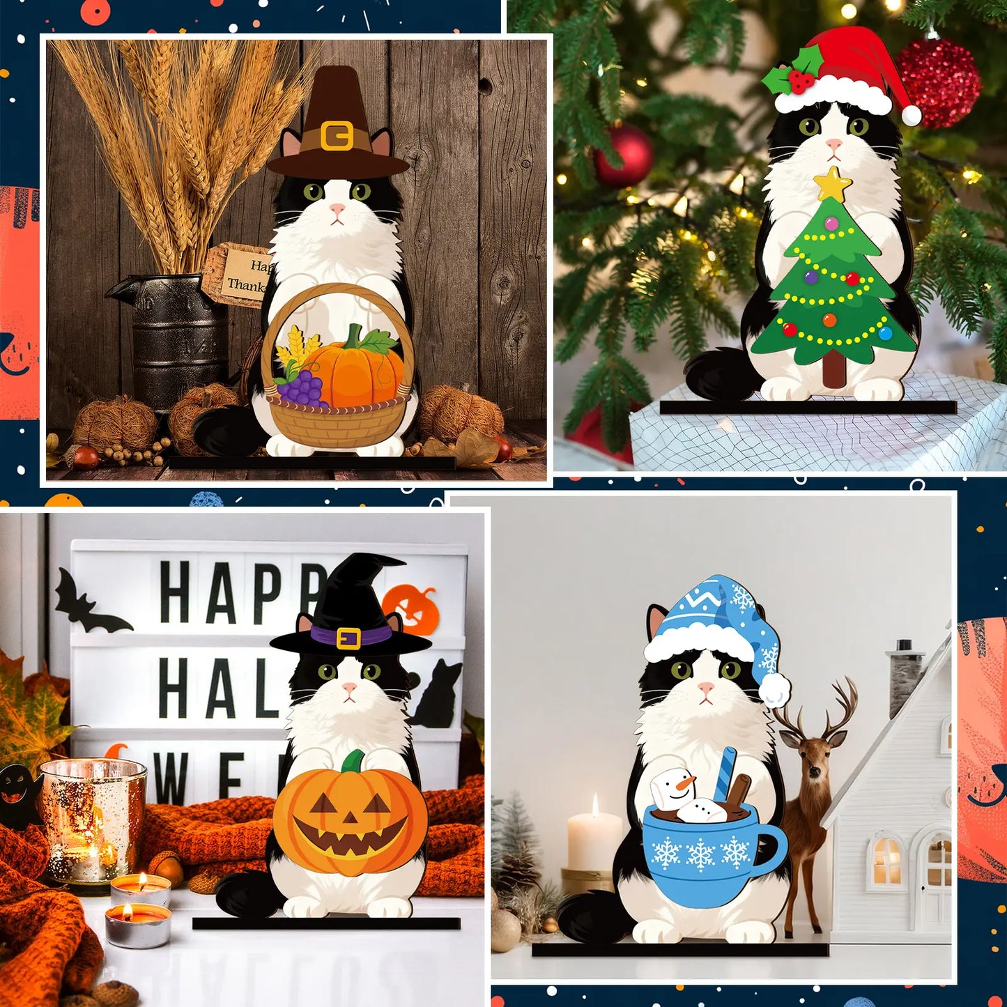 🎨Cute Animal Wooden Signs, Desktop Decor & Gifts