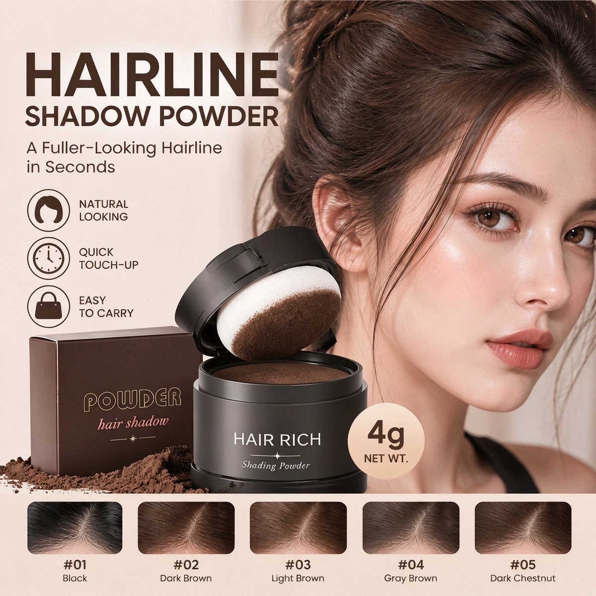 Hair coloring powder