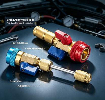 R134A High & Low Pressure AC Valve Core Remover Installer Kit