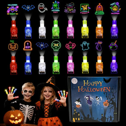 36PCS Halloween And Christmas LED Projection Finger Lights