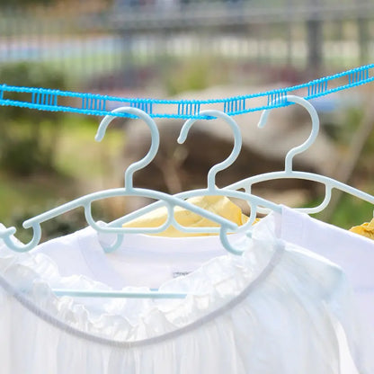 👕🧺 3-piece Retractable Washing Line Rope Windproof Clotheslines Set