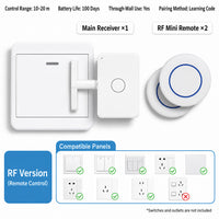 RF Version + 2 Round Remote Control