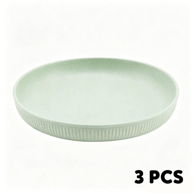 🍽️ Never Worry About Broken Dishes Again! Unbreakable Wheat Straw Dinner Plates 🌾✨