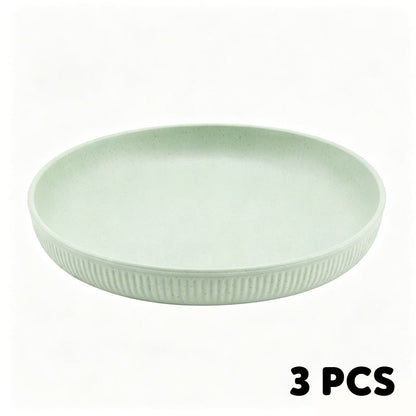 🍽️ Never Worry About Broken Dishes Again! Unbreakable Wheat Straw Dinner Plates 🌾✨