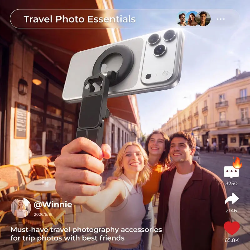 Magnetic Smartphone Holder - Foldable Dual-Sided Iron