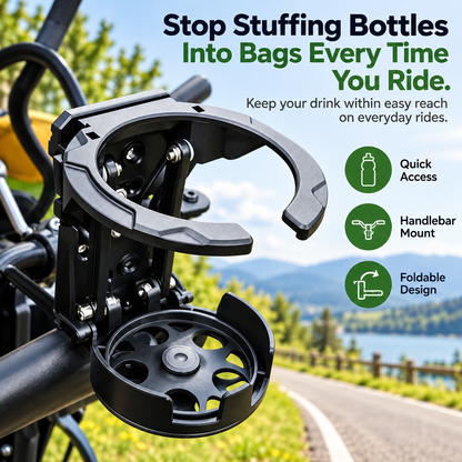 Bike Water Rotating Bottle Cage Mount Adjustable Folding Design