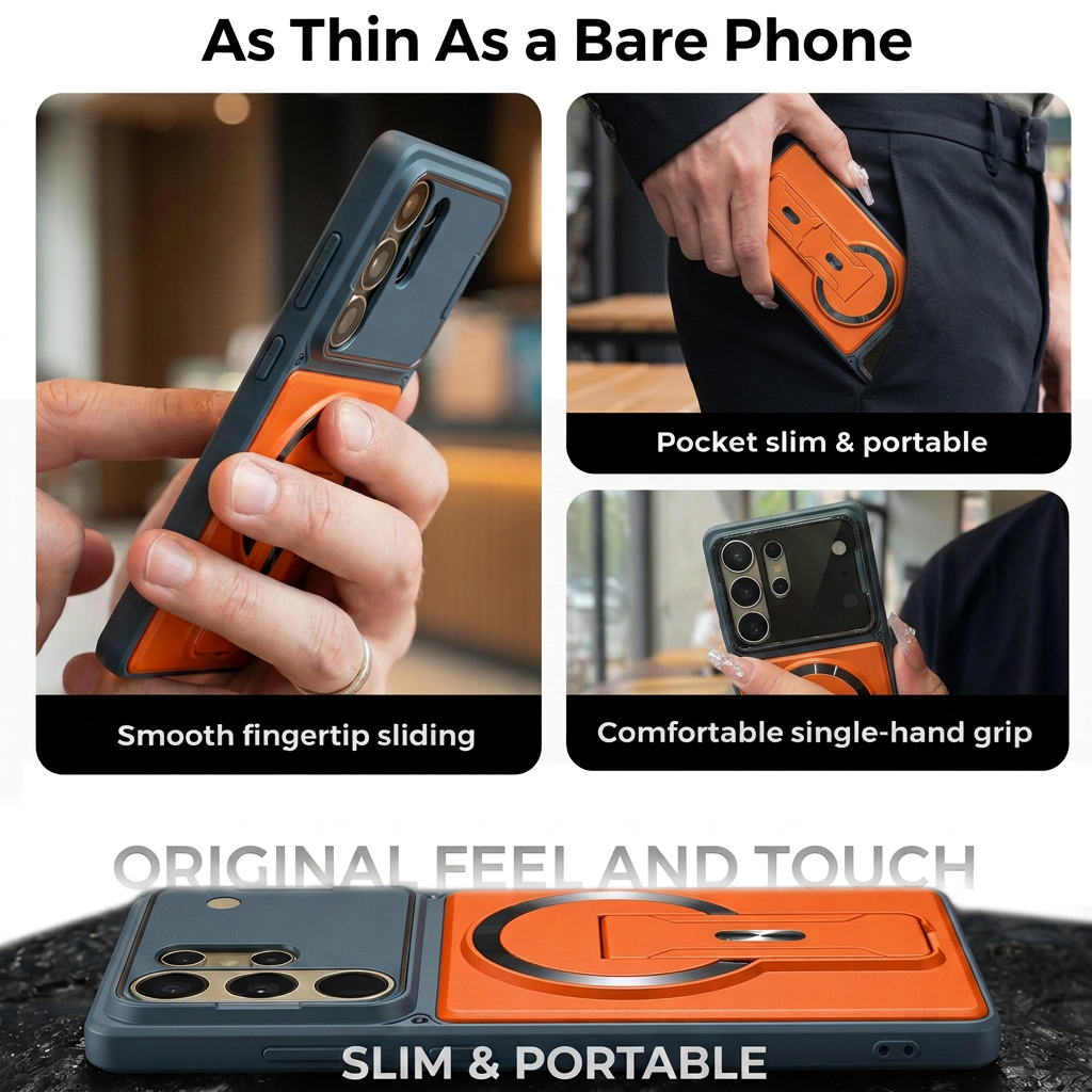 📱Multifunctional Magnetic Case with Invisible Stand & Camera Protection for Samsung S Series