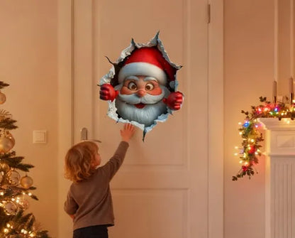 🎅 Santa Claus Wall Sticker | Peel & Stick Christmas Decor 🎄✨