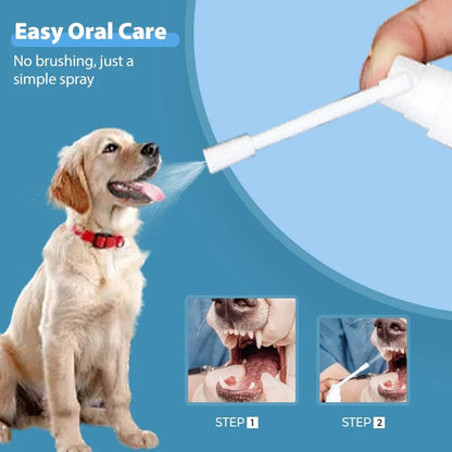 🐾🦷 No-Brush Pet Dental Care Spray – Fresh Breath Made Easy 💧✨