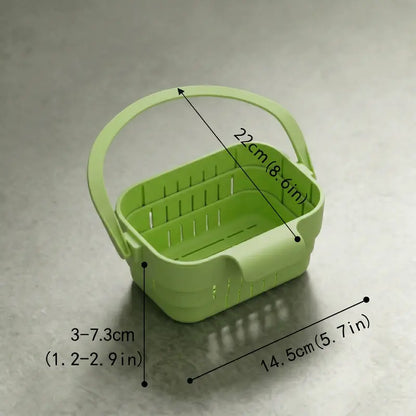 💧 Foldable Hanging Kitchen Sink Drain Basket, Stainless Steel Kitchen Accessories