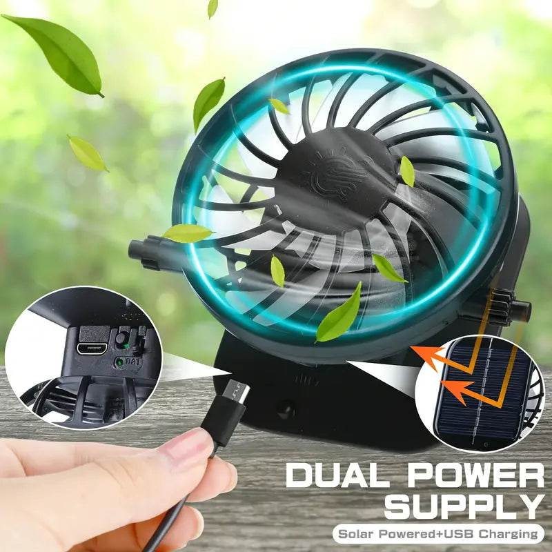 💨 UPF 50+ Sun Protection Dual Solar Fan Fishing Hat