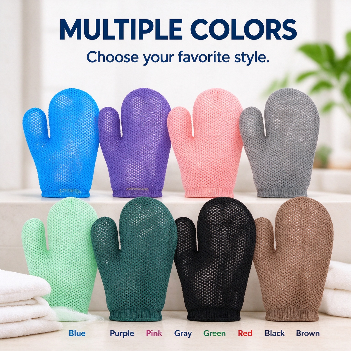 🚿Honeycomb mesh shower scrub gloves