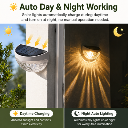 ☀️Solar-powered waterproof outdoor wall light - rechargeable, suitable for front porches and patios