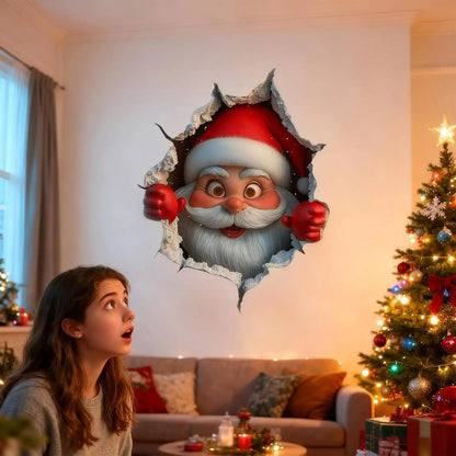 🎅 Santa Claus Wall Sticker | Peel & Stick Christmas Decor 🎄✨