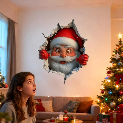 🎅 Santa Claus Wall Sticker | Peel & Stick Christmas Decor 🎄✨