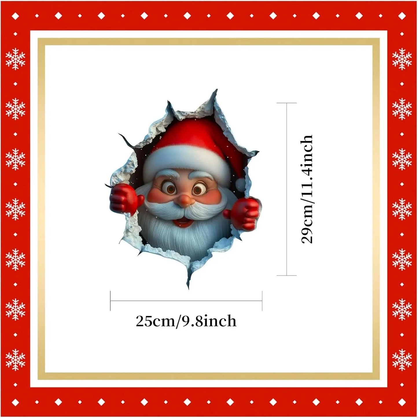 🎅 Santa Claus Wall Sticker | Peel & Stick Christmas Decor 🎄✨