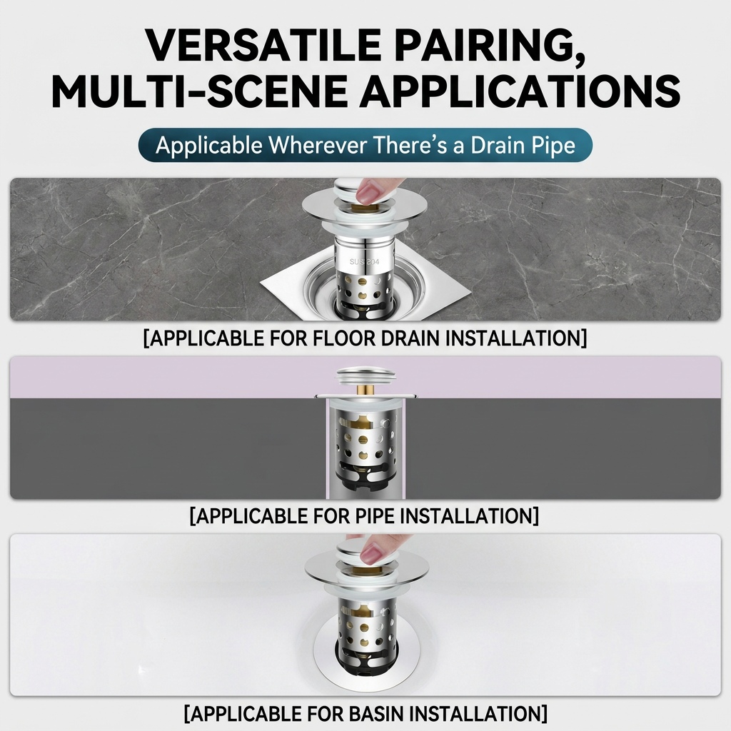 🔧Upgraded bathroom sink drain filter bathroom accessory set