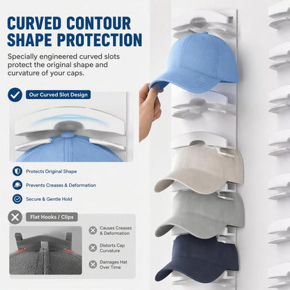 🧢2-pack wall-mounted baseball cap storage rack