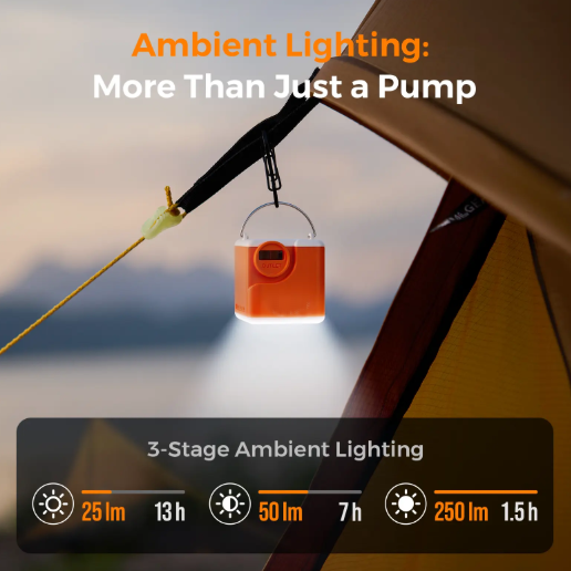 🔋Rechargeable mini electric camping air pump