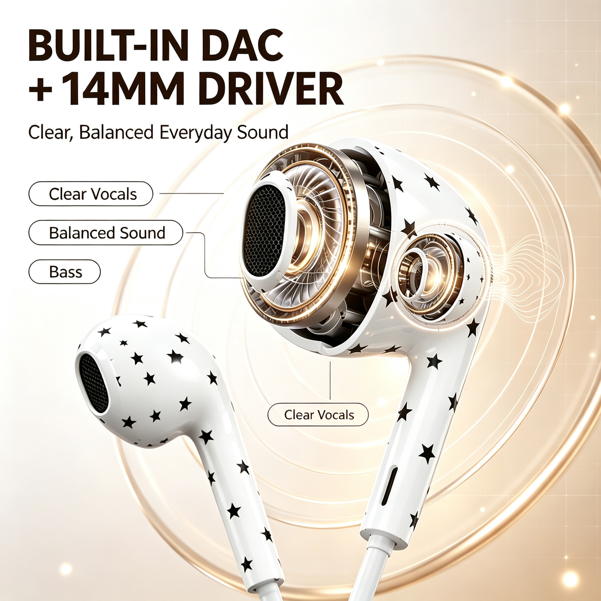 USB-C Wired Semi-In-Ear Earbuds