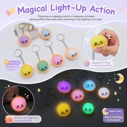 🥟Cute dumpling-shaped push-button stress-relieving keychain