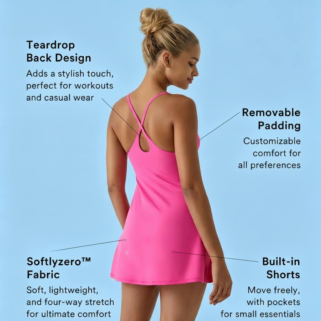 🌟🦋 Softlyzero Plush Backless Active Dress