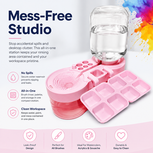 🎨Circulating water flow paintbrush cleaning cup