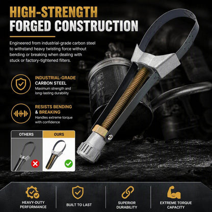 🛠️Yuanbao steel strip wrench oil filter removal tool