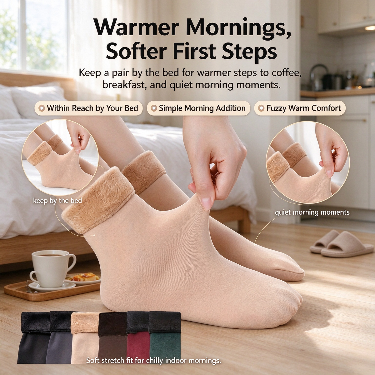 Five-pair thick fleece thermal sock set（5Pcs）