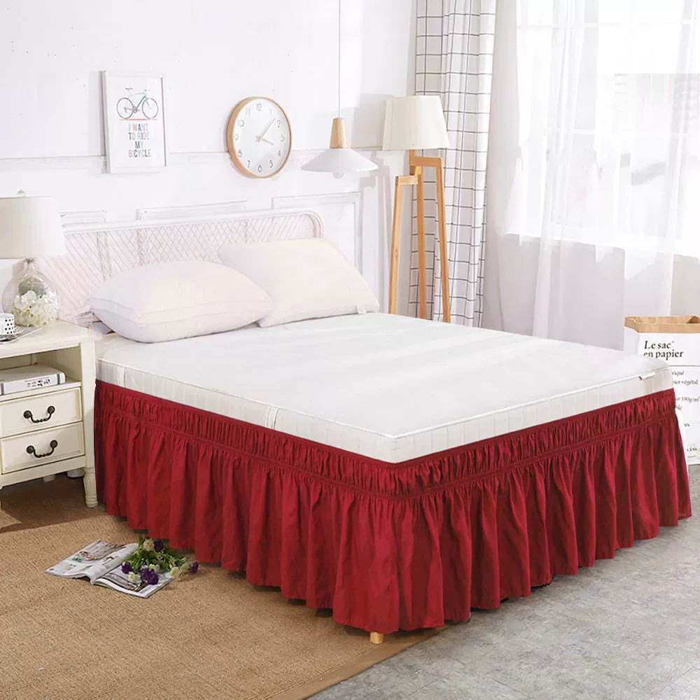 🛏️Elegant Elastic Wrap-Around Bed Skirt