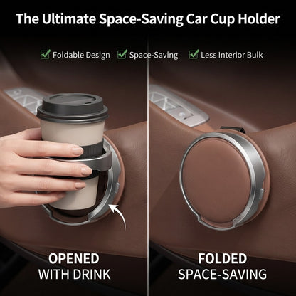 Universal Foldable Car Cup Holder with Hook