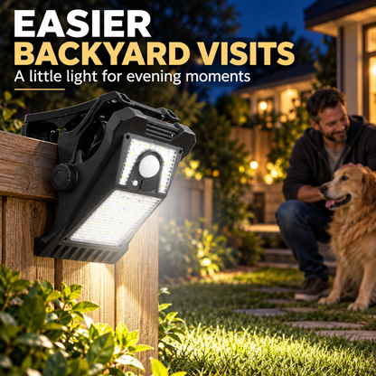 Solar-Powered Clip-On Motion Sensor Light